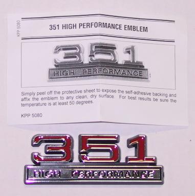 351 HIGH PERFORMANCE EMBLEM - Click Image to Close